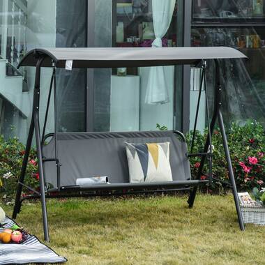 Aluminium garden swing discount seat